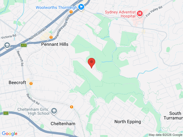 Map showing event location