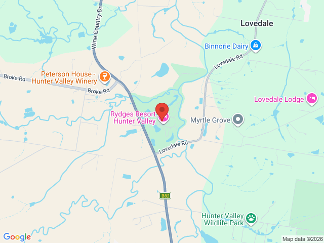 Map showing event location